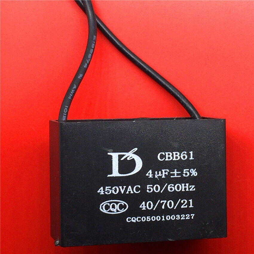 10PCS CBB61 fan motor starting capacitor 4.5UF 450V