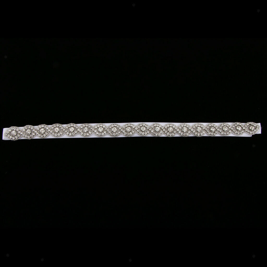 Gorgeous Crystal Wedding Dress Belt Bride Bridesmaid Applique Sash Alloy