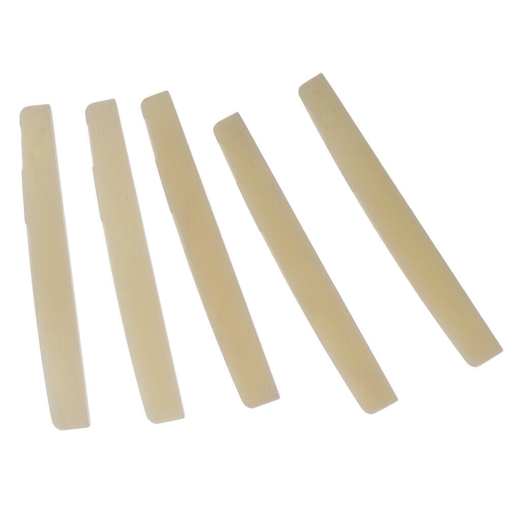 Set / 5pcs Cattle Bone Acoustic Guitar Bridge Nut Classical Guitar Replacement