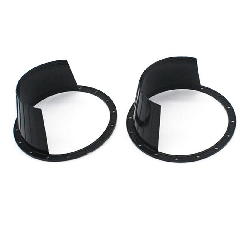 2x Black Car SUV Door Audio Speaker Ring Waterproof Cover Trim Washer Universal