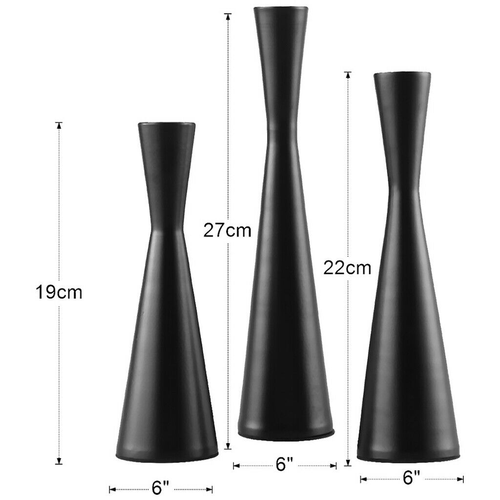 3x Metal Tall Candlestick Holders Candle Holder for Dinning Room Party Decor