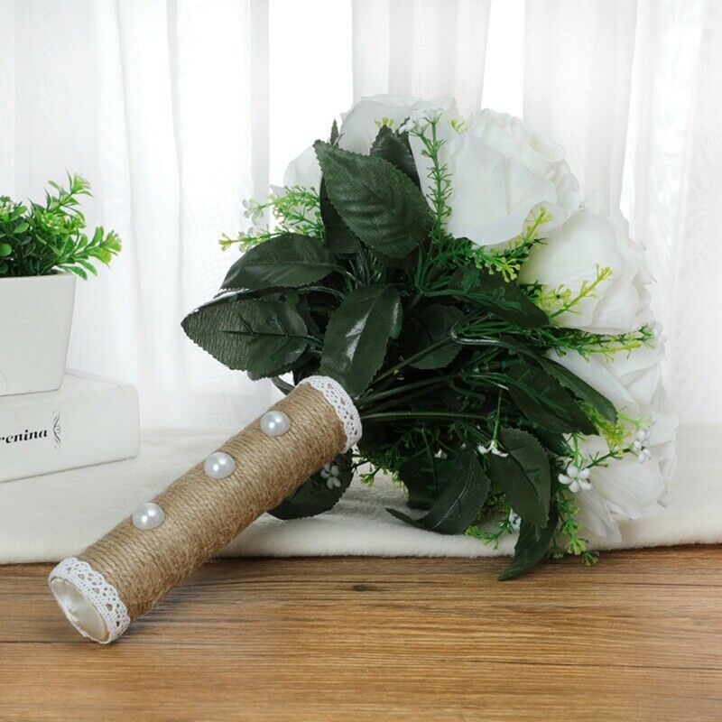 Artificial Flower Bouquet, Wedding Bride Holding Bouquet, Bridesmaid Toss BoM8Z2