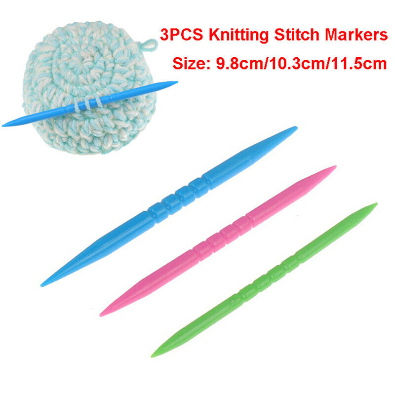 3x Grooved Cable Stitch Holder Knitting Stitch Markers Craft Knitting Hol.l8