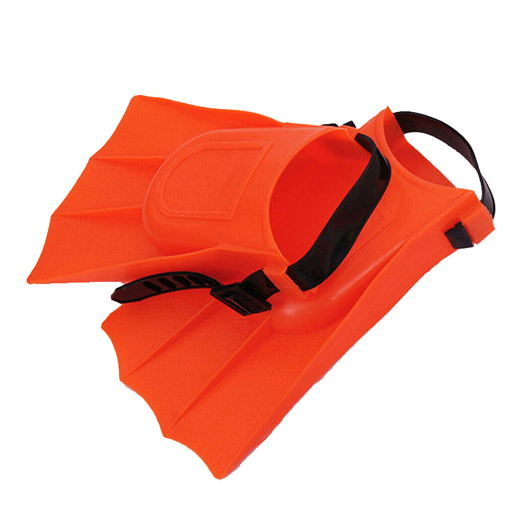 1 Pair Adults Adjustable Flippers   Swimming Training Diving Tools Orange