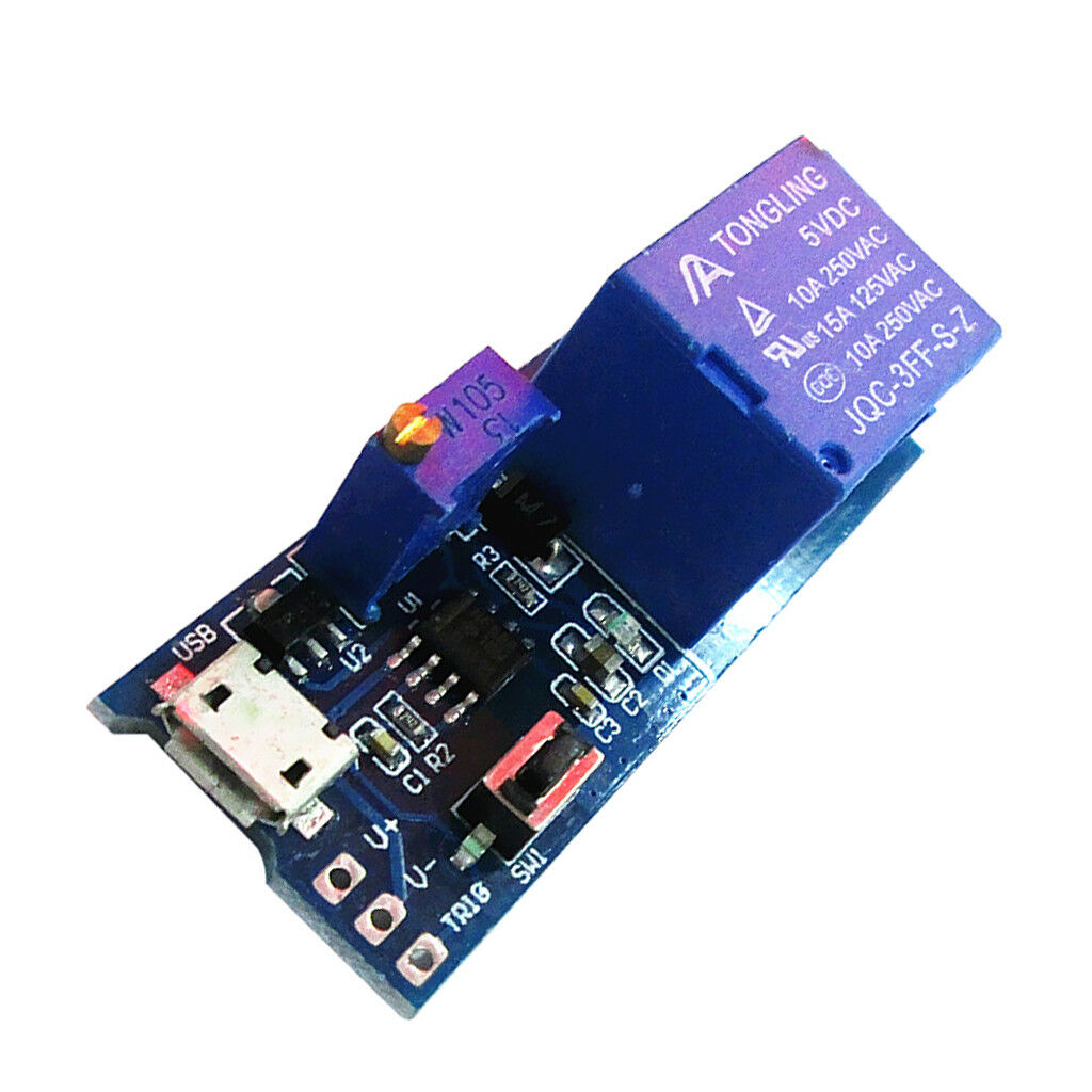 Wide Voltage 5V~30V   Relay Timer Module Delay Time Switch Blue