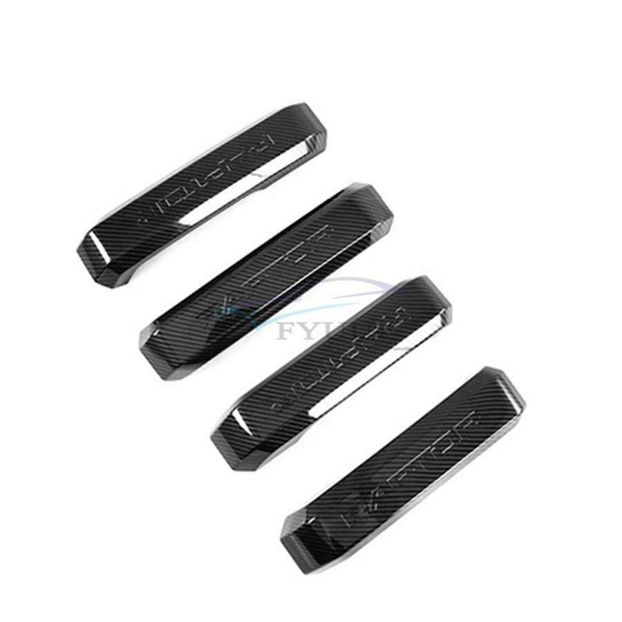 1 Set / 4PCS Carbon Fiber Interior Door Handle Trim For Ford F150 2015-2019