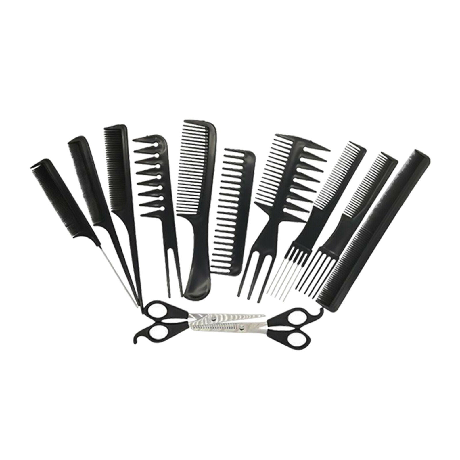 Salon Hairdressing Barber Hair Brush Comb Set Hair Cut Cape Gown Cloth 12pcs