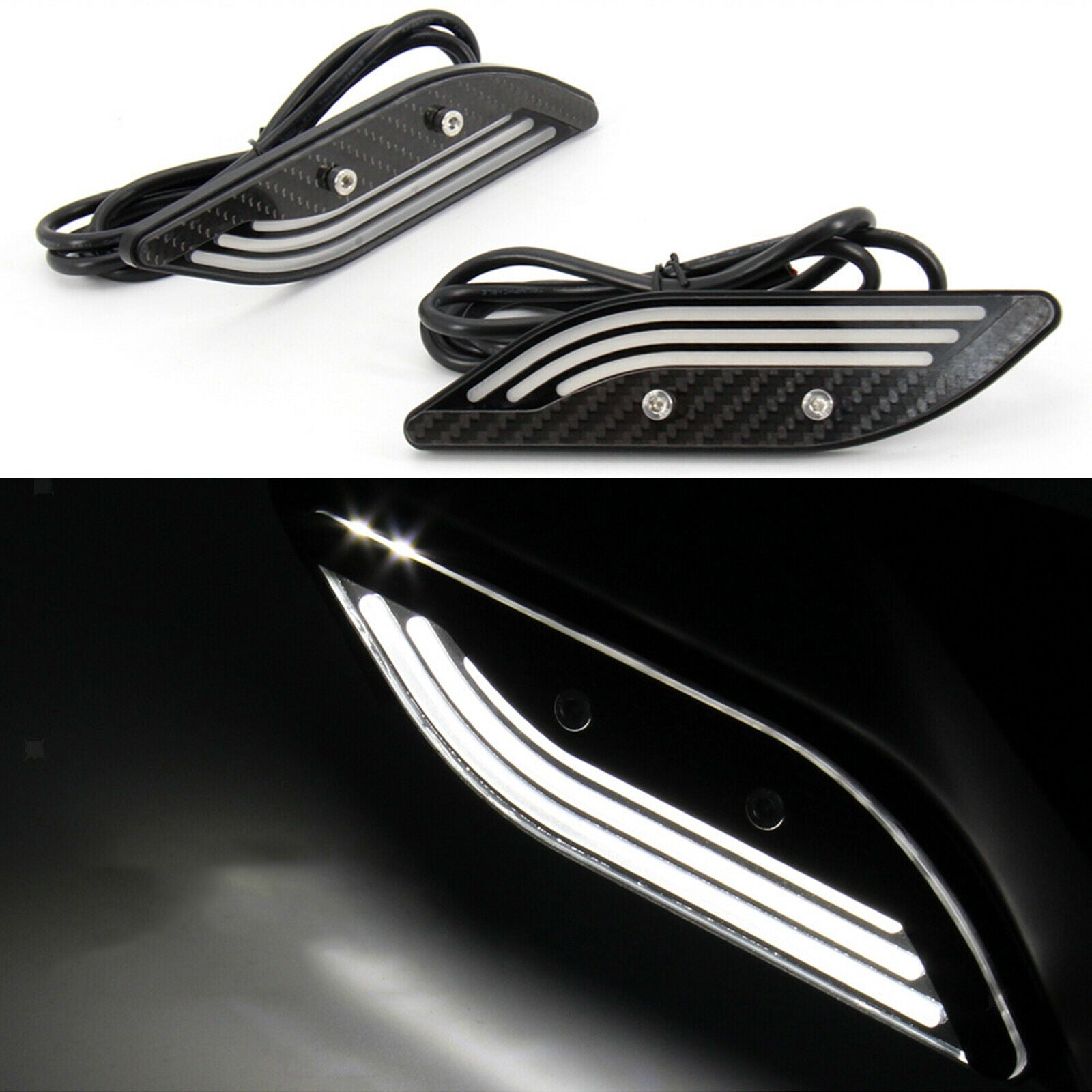 2 PCS Motorbike LED Turn Signal Light Cornering Lamp Waterproof Performance