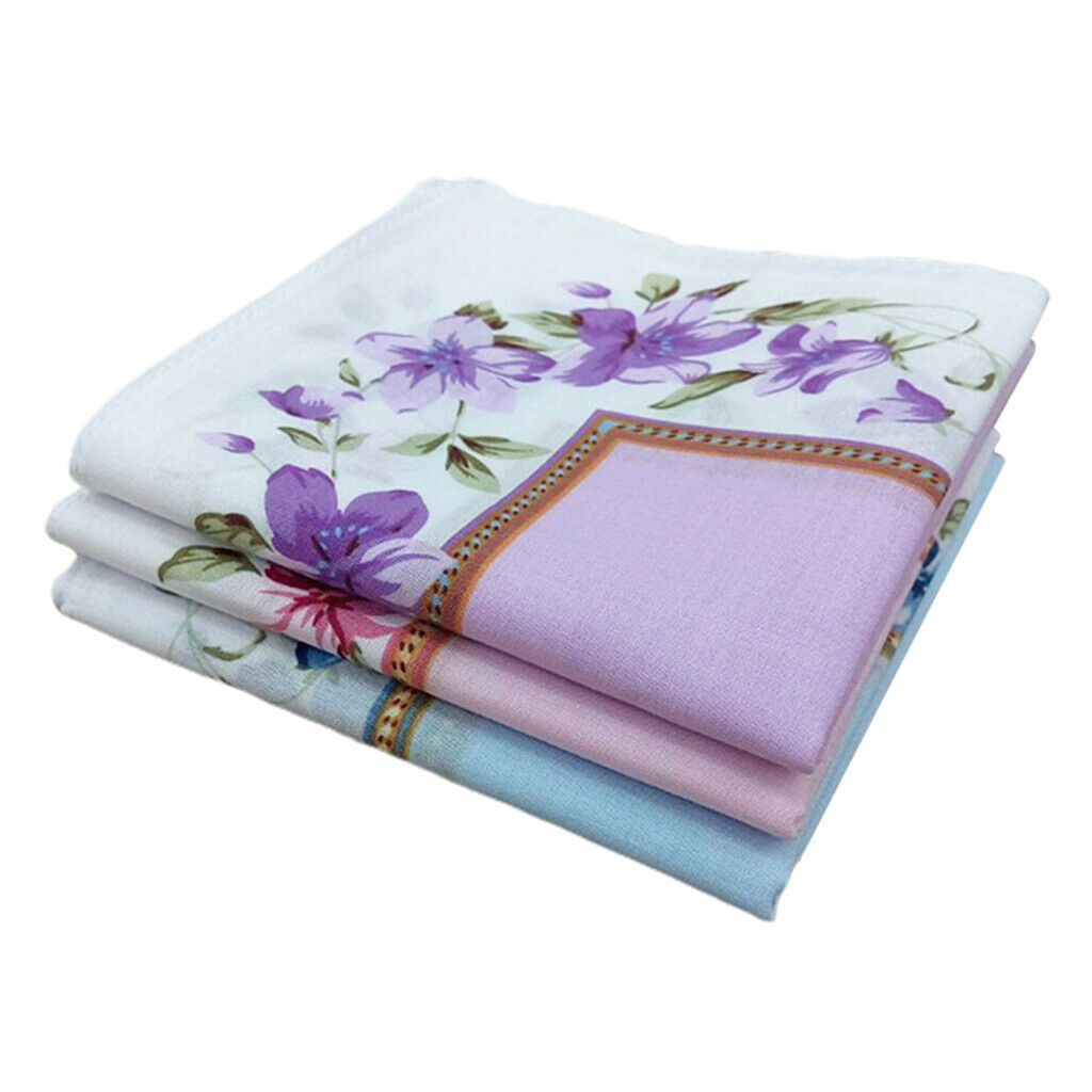 12pack Classic Pure Cotton Handkerchiefs Square Wedding Hankie Towel 43x43cm