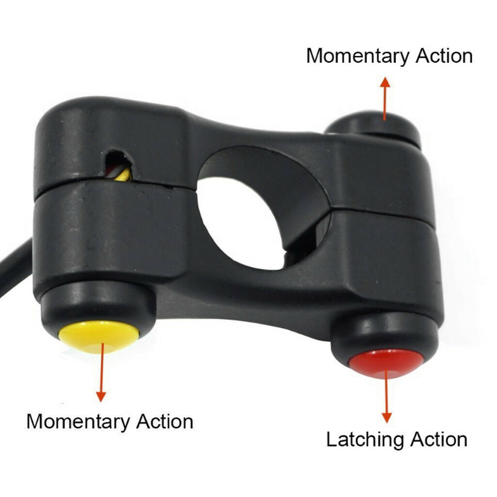 12V Motorcycle 7/8" Handlebar Switches Headlight Horn Start Switch 3 Buttons
