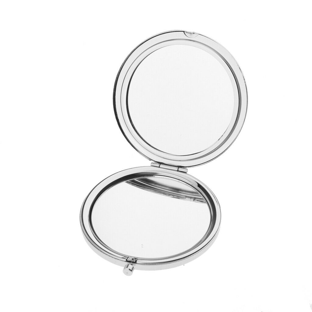 Double Sided Face Makeup Mirror ,Normal & Magnifying Folding Compact Mirrors