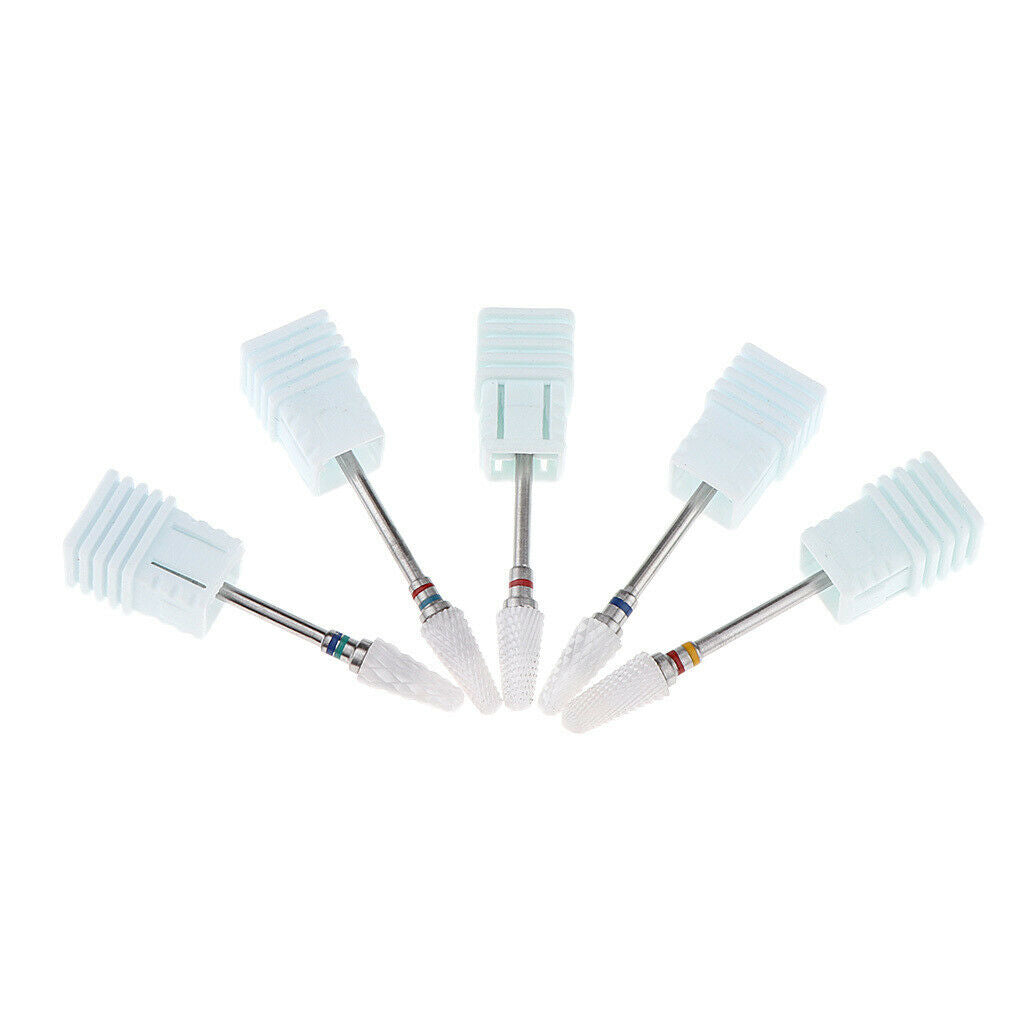 5x 3/32 "Professional Ceramic Nail Drill Cuticle Clean Tools Set