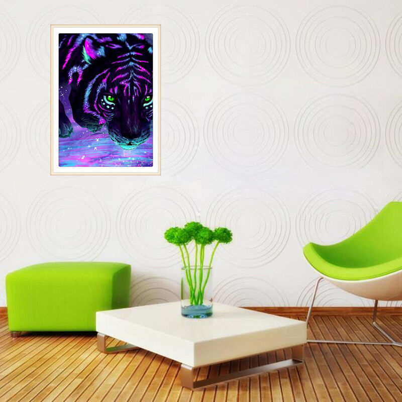 DIY Tiger 5D Full Diamond Embroidery Paintings Cross Stitch Home Decoration