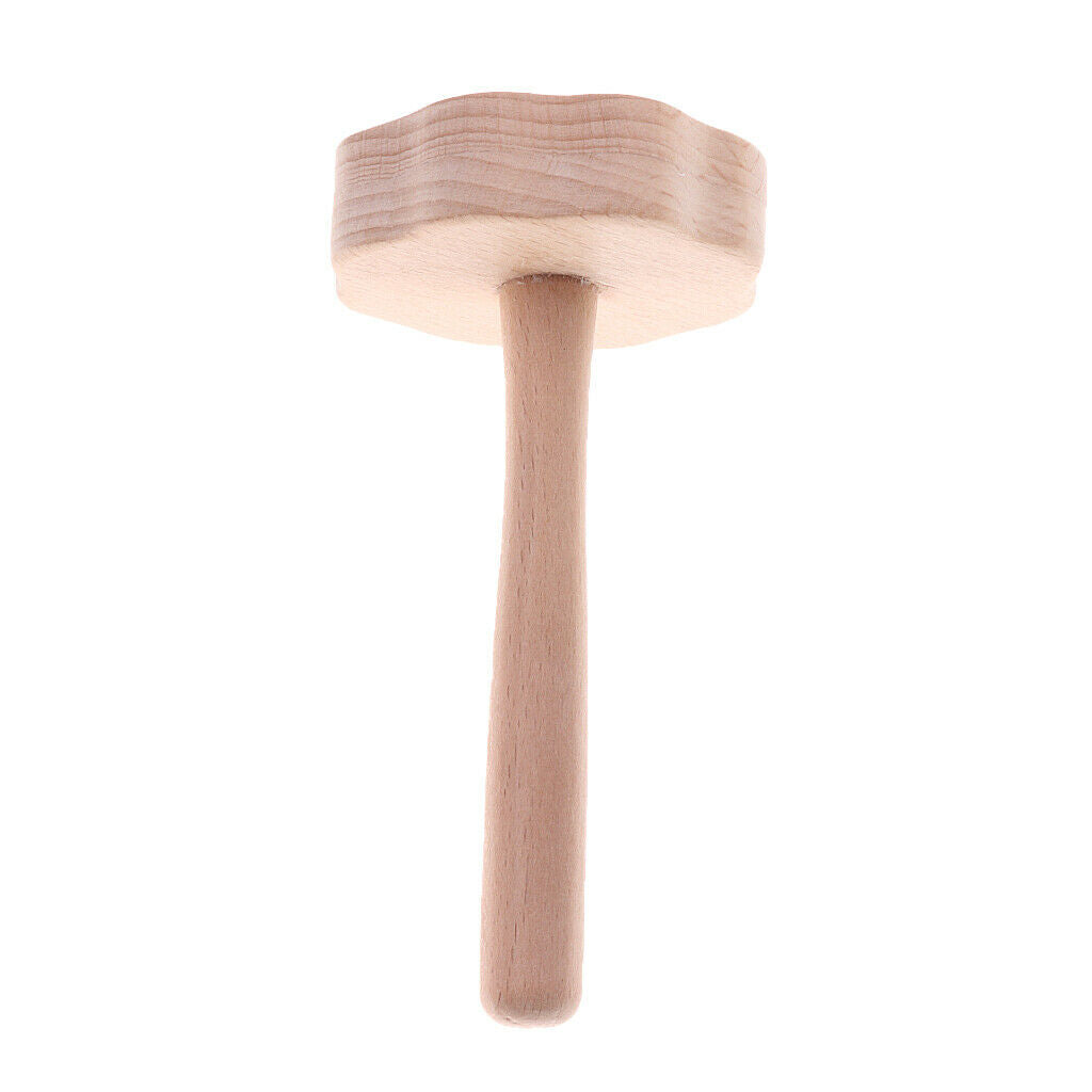 Baby Wood Handle Hand Rhythm Bell Solid Wood Handle Stick for Children