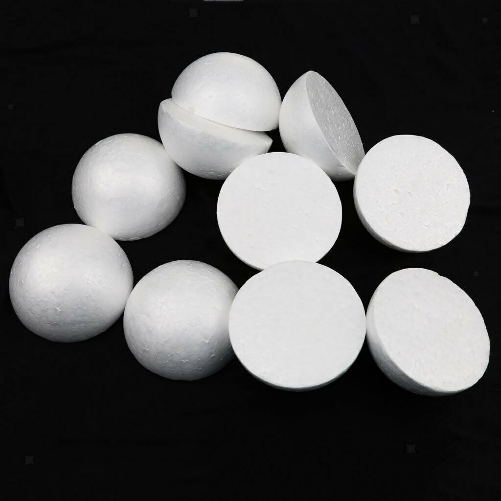 10x 100mm Half Round Sphere Ball Polystyrene Solid Foam Hemisphere DIY Decor