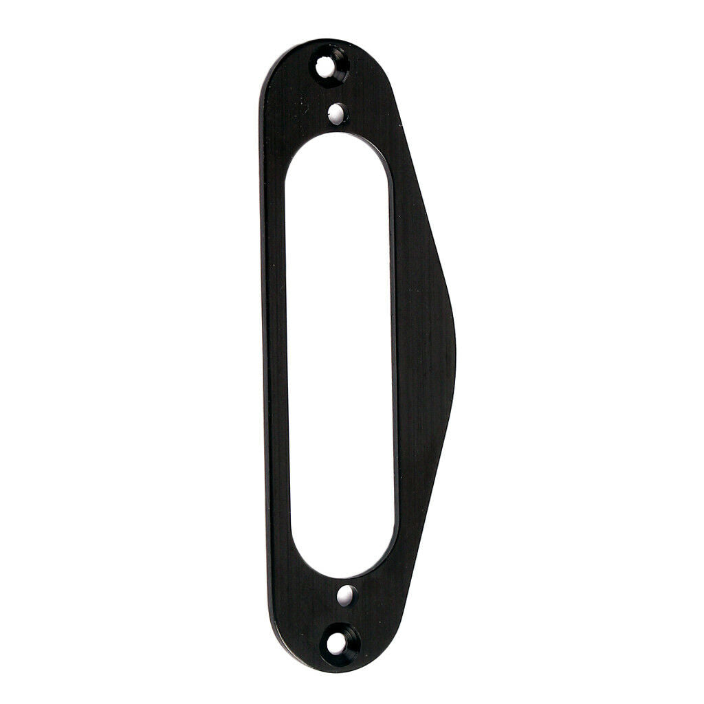 Electric Guitar Single Coil Neck Pickup Surround Ring with Screws Black