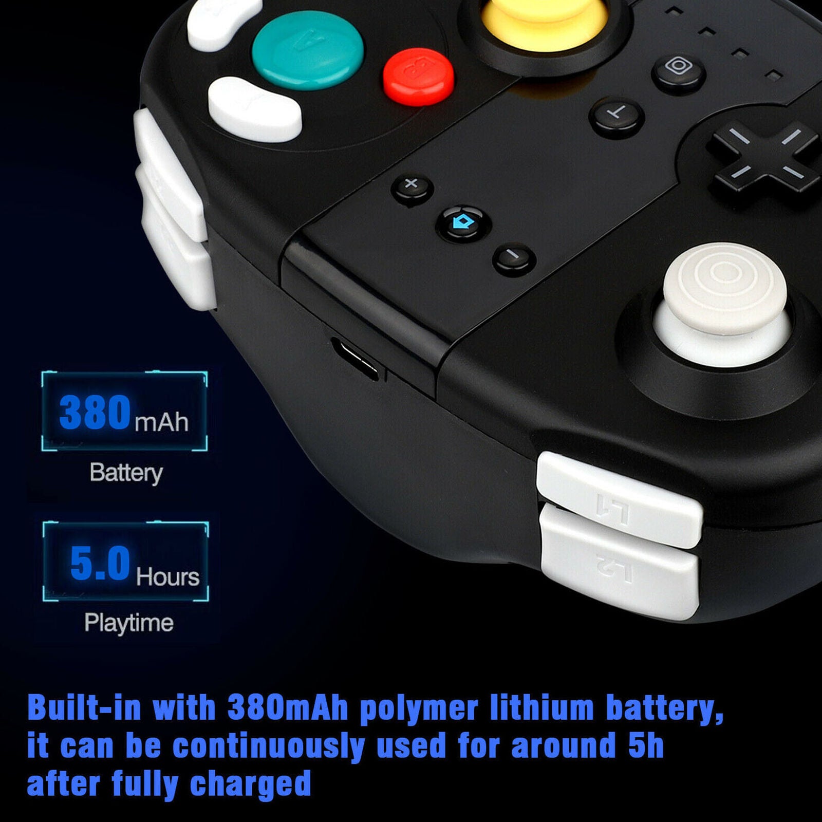 Wireless Shock Game Controller For Nintendo GameCube NGC Wii Video Game N-Switch