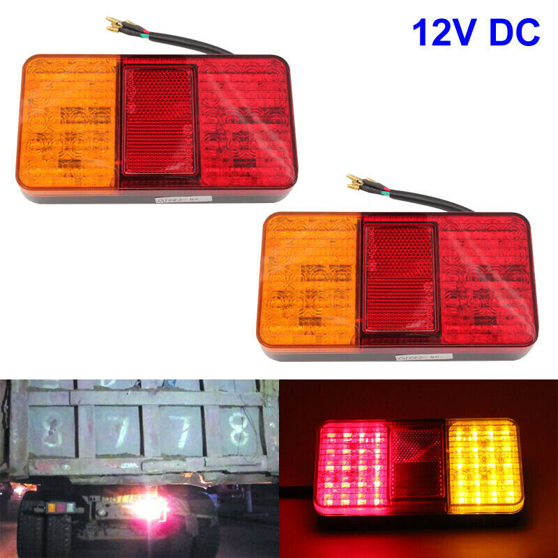 10LED Rear Tail Lights Lamps Lorry Truck Trailer Caravan Bus Motorhome ;.l8