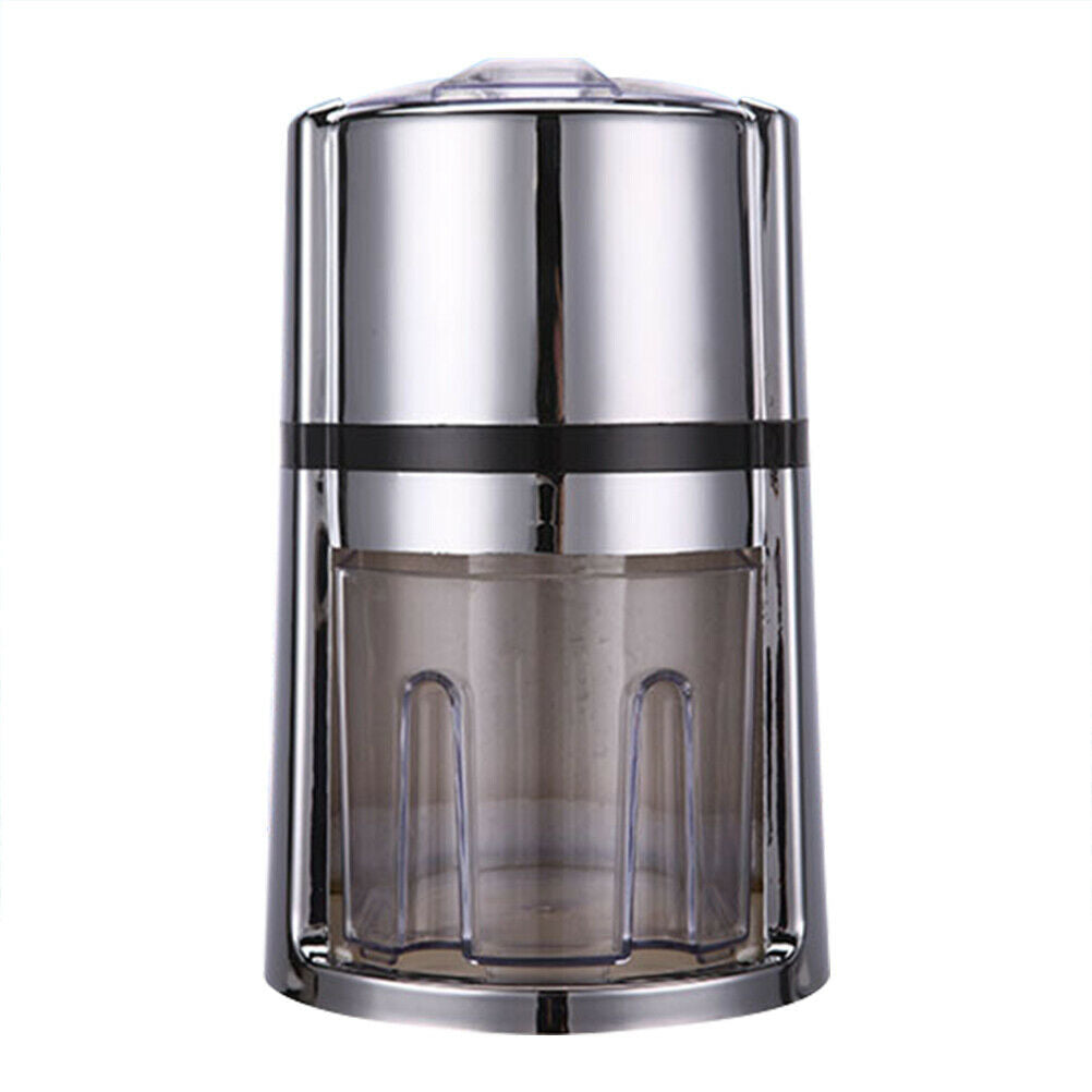 Portable Hand Crank Manual Ice Crusher Round Household Shaver Snow Cone Maker
