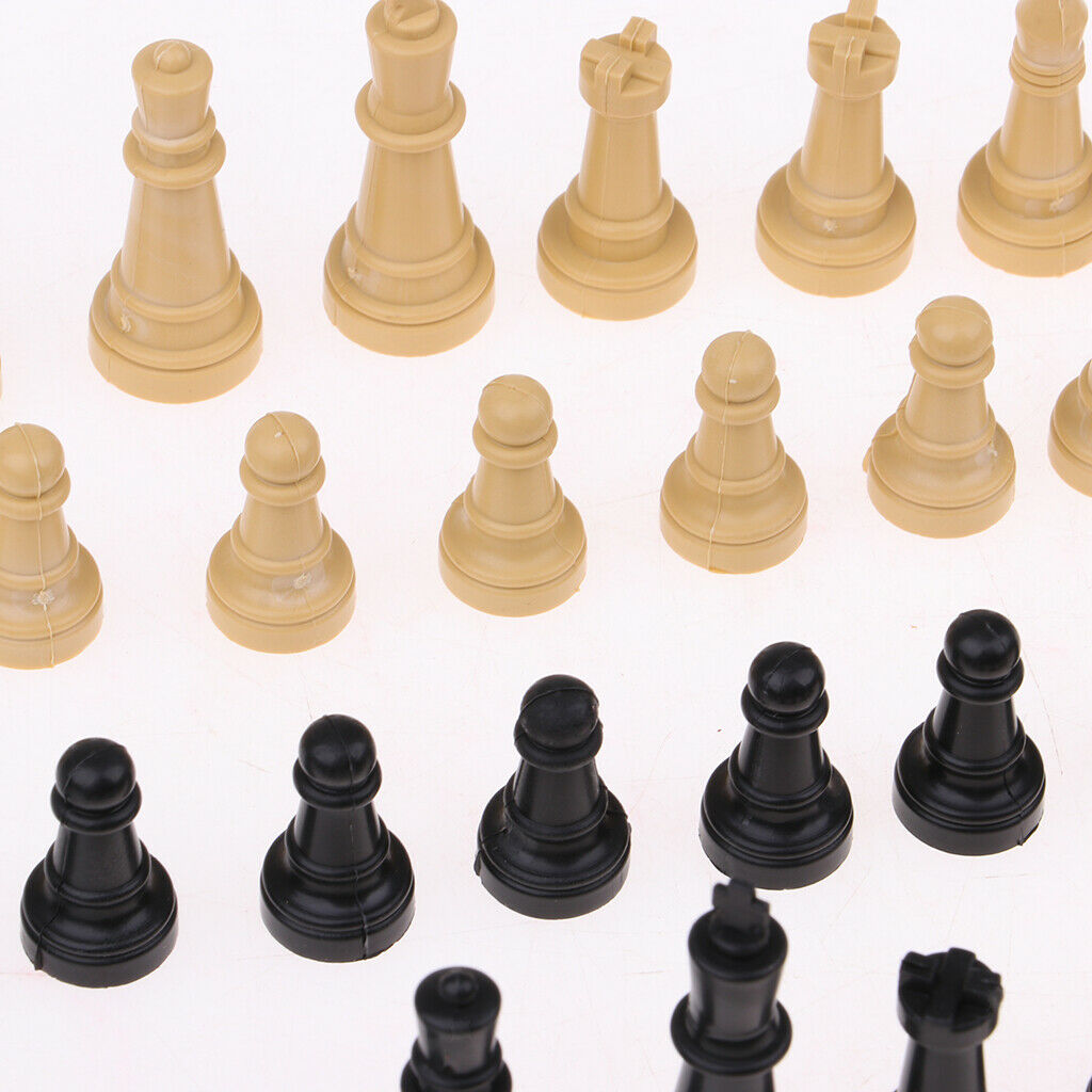 32Pc Board Game Plastic Tournament Chess Pieces Chessmen Set Replacement