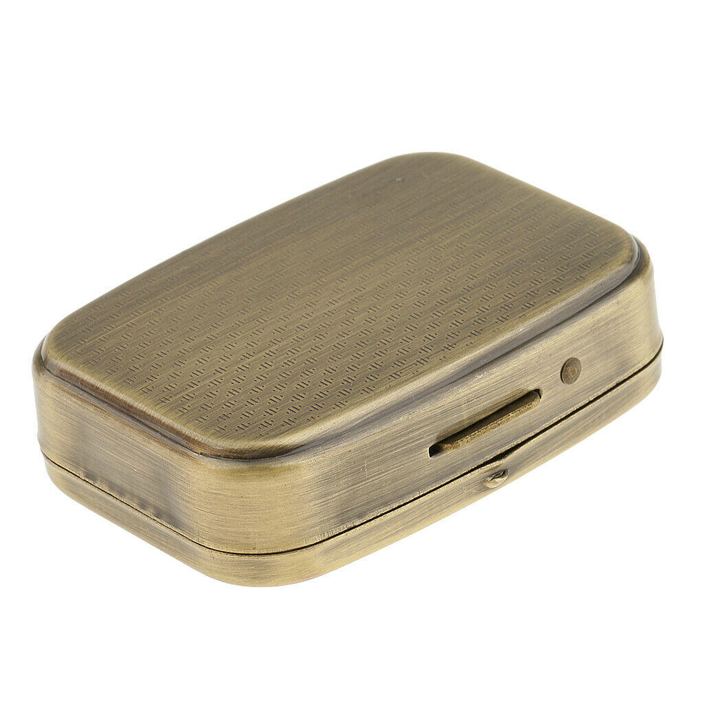 Retro Mini Storage Box Compact Pill Box Travel Portable Organizer