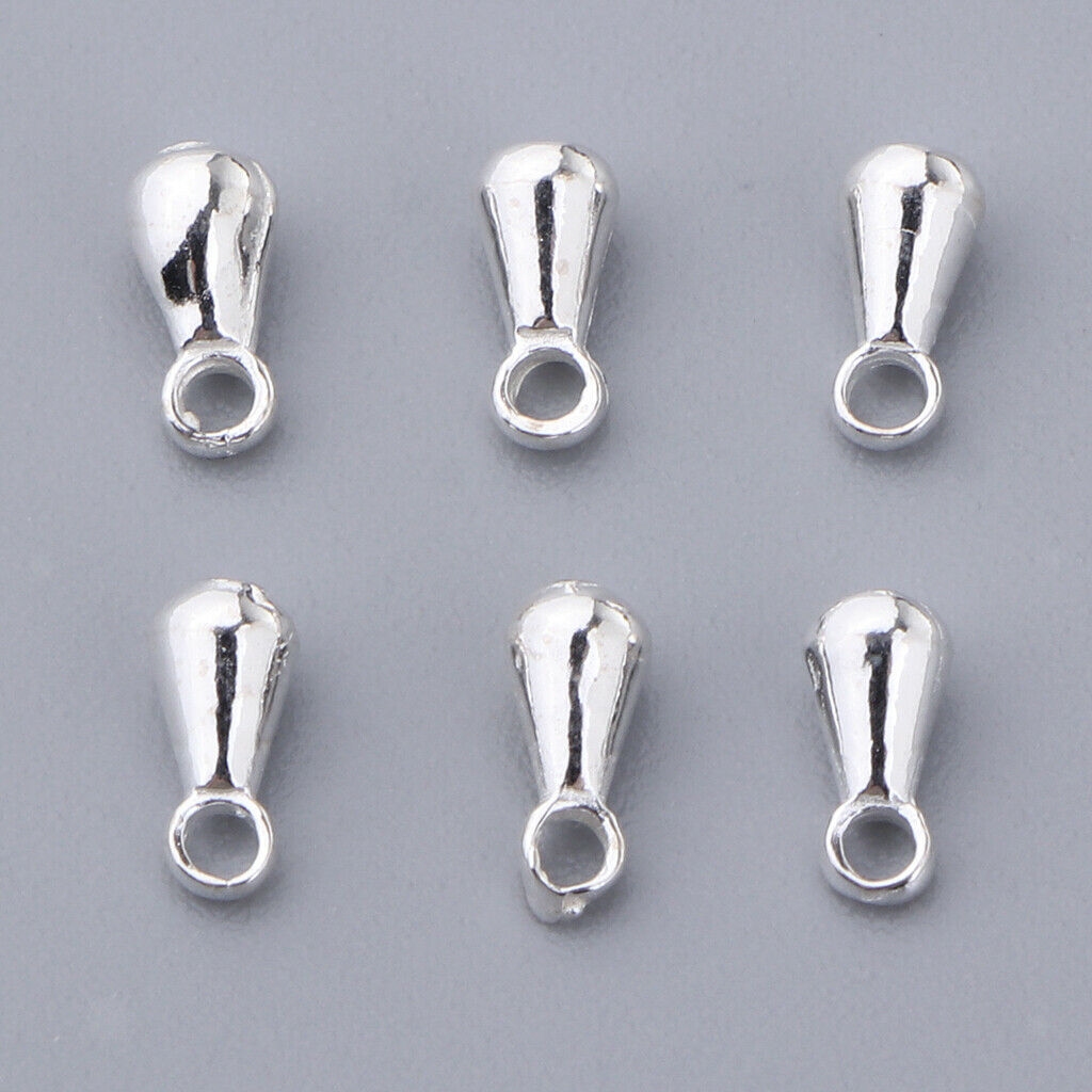 6Pcs Drop Beads Extender Chain Tear Drop Dangle End Beads Finding Crafts DIY