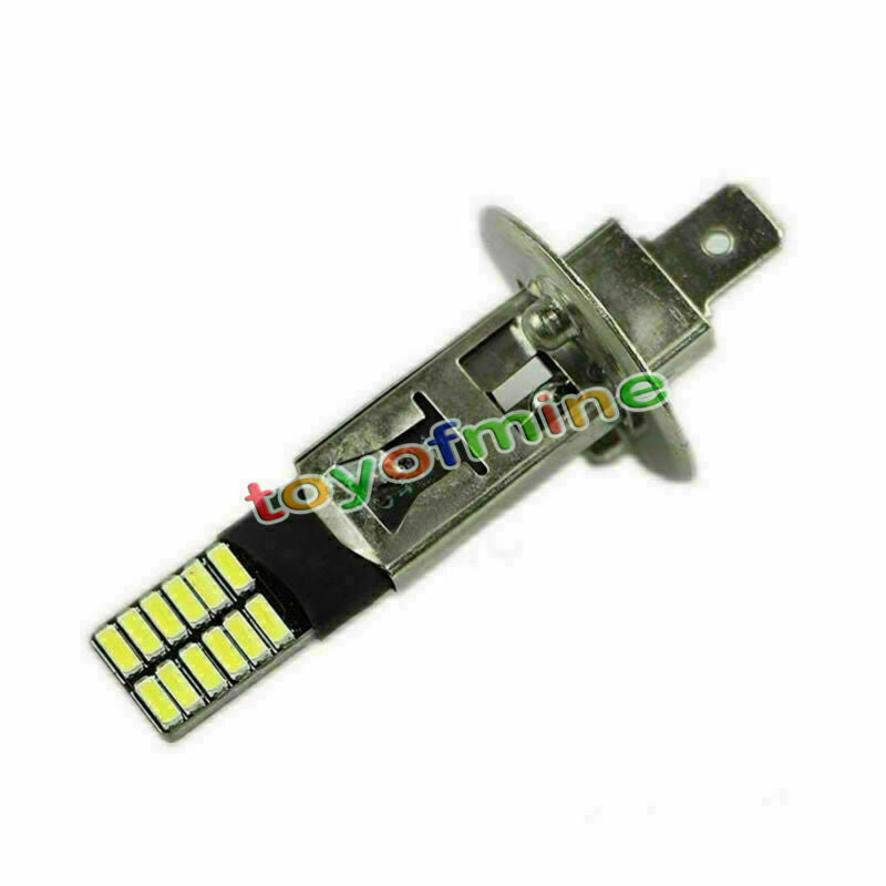 6500K HID Xenon White 24-SMD H1 LED Replacement Bulbs For Fog Lights Driving DRL