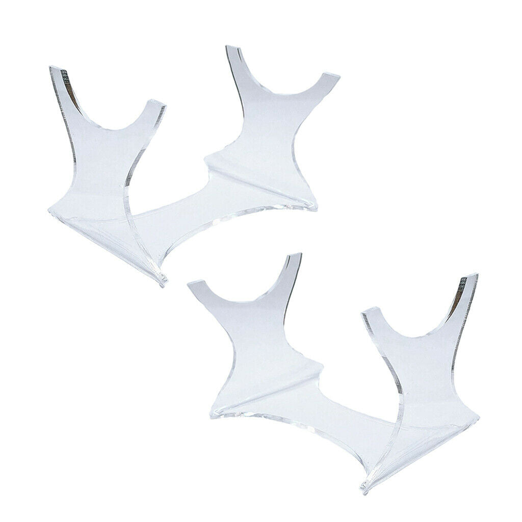 2Pc Clear Acrylic U-shape Horizontal Desk Display Stand for Lightsaber Rack