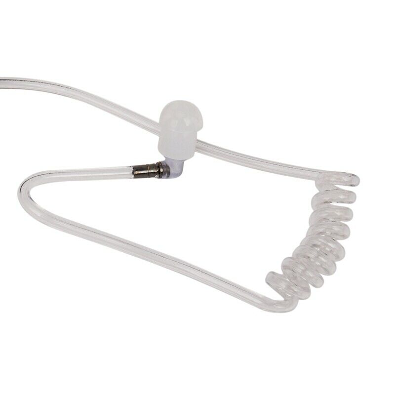 3.5mm Adjustable Throat Mic Earphone Microphone Covert Acoustic Tube Earpiece H6