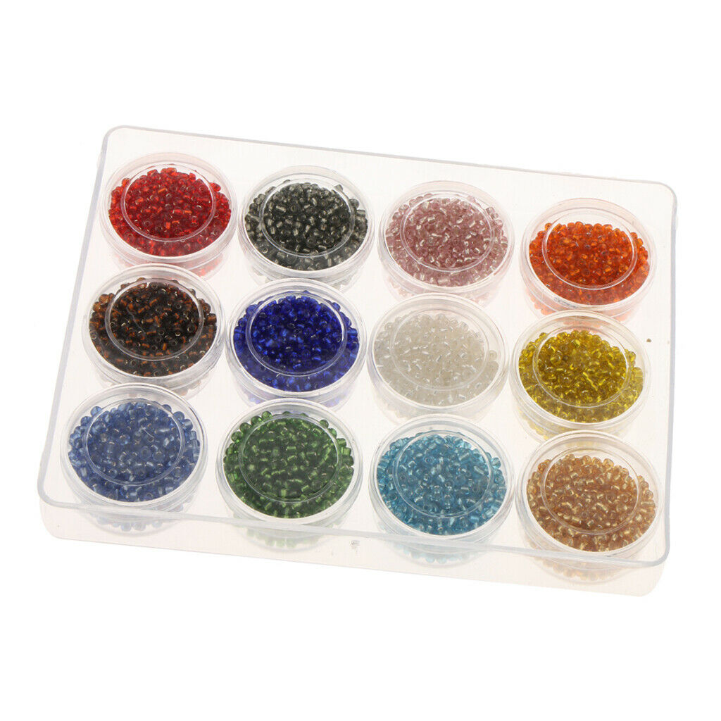 3600Pcs 2mm Round Czech Glass  Spacer Beads Jewelry Making DIY Crafts