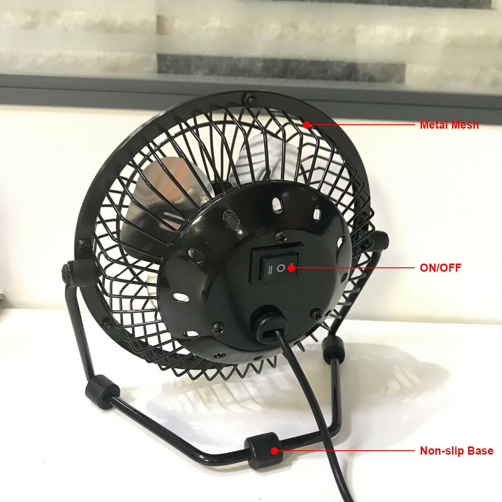 5W 4 inch Solar Panel Powered USB Fan Portable Home Greenhouse Camping Outdoor