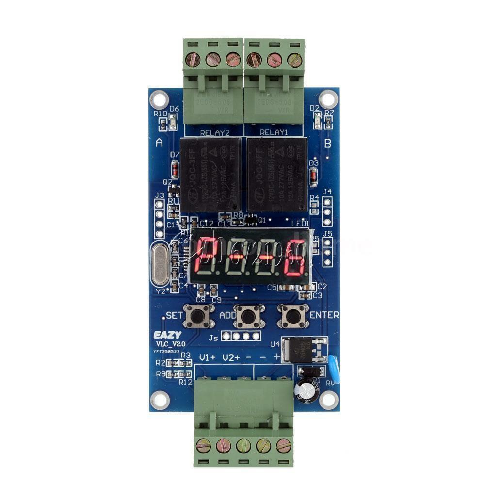 DC 12V Dual Programmable Relay Cycle Delay Timer Timing Clock Switch Module