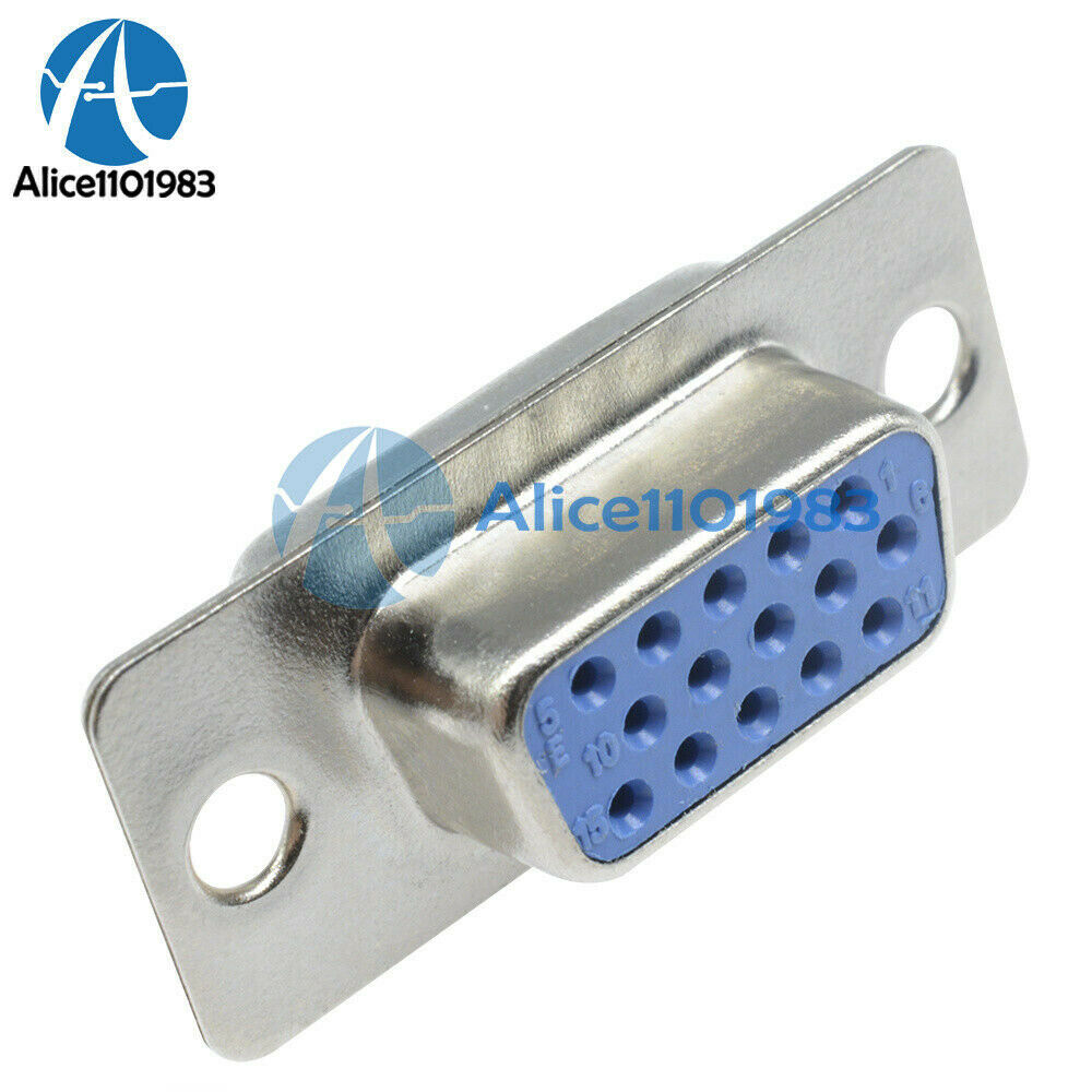 5PCS Connector DB15 DB-15 15pin Female Jack VGA Socket for LCD Monitor