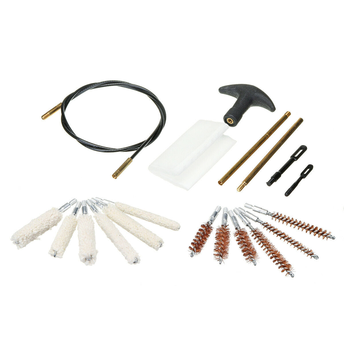 16pcs Hunting Cleaning Kit fit All Calibers Handguns Pistol 22 357 38 9mm