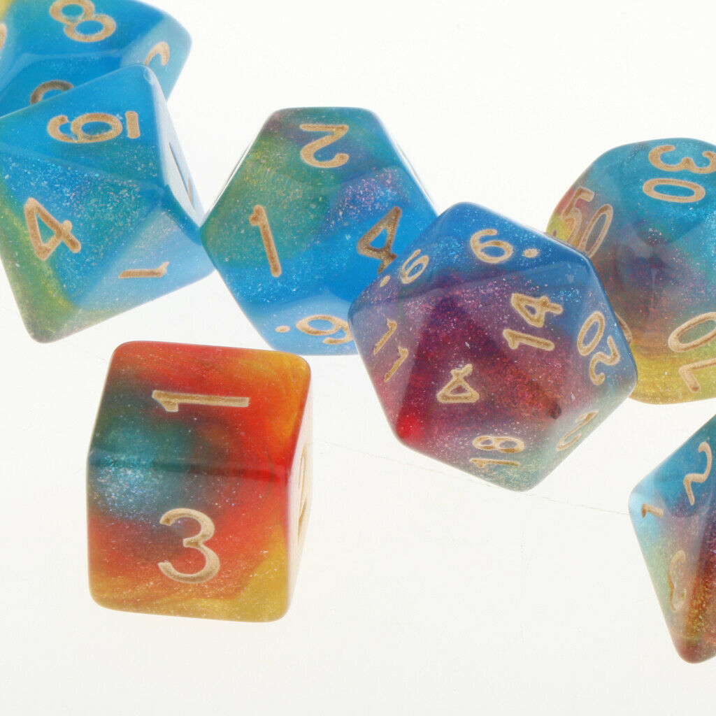 Multi-sided Dices Set D4-D20 Die for MTG Roleplaying Supplies Dice Style 13