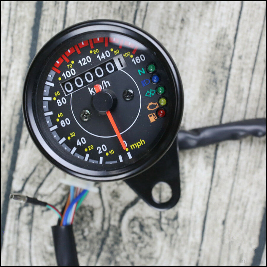 Mechanical odometer speedometer KM/H MPH W/Gear High Beam Headlight Turn Signal