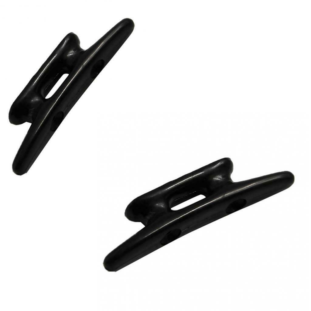 2pcs 3" Black Nylon Closed Base Marine Boat & Dock 3 inch Cleat