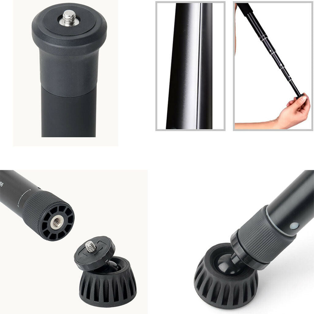 Cameras Monopod Aluminum Video Telescopic Selfie Pole with 1/4'' for DSLR
