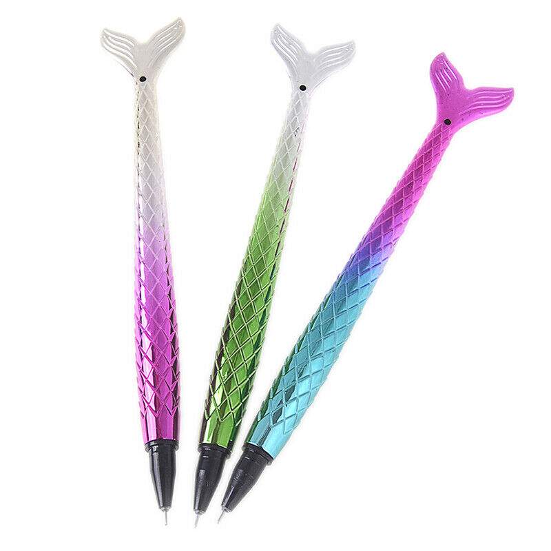 Mermaid Ballpoint Pen Fish Tail School Office Ball Pens Kids Stationery G.l8