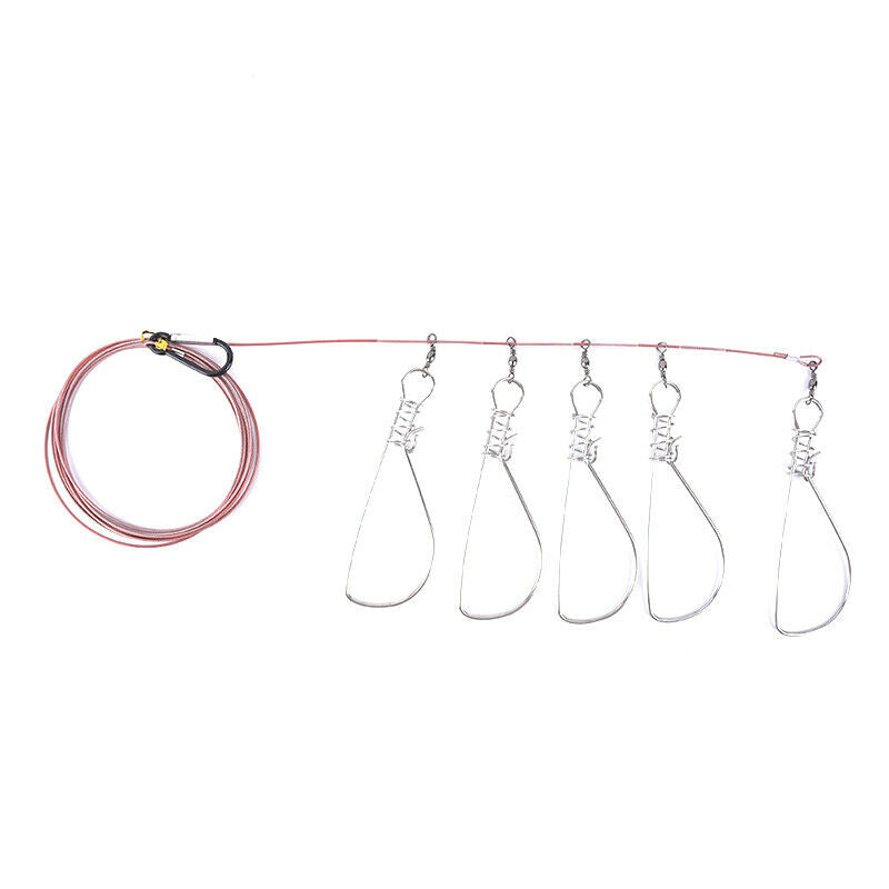 1pc Fishing Lock Buckle Steel Live Fish Lock Fishing Stringer Fishing Tac IODD