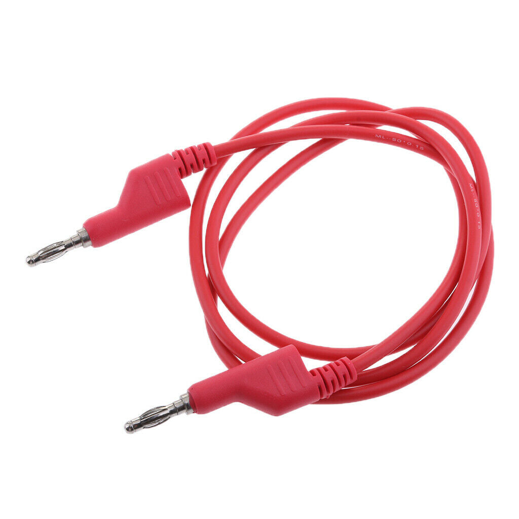 4mm Stackable Banana Plug Wire Silicone Test Cable Lead Red