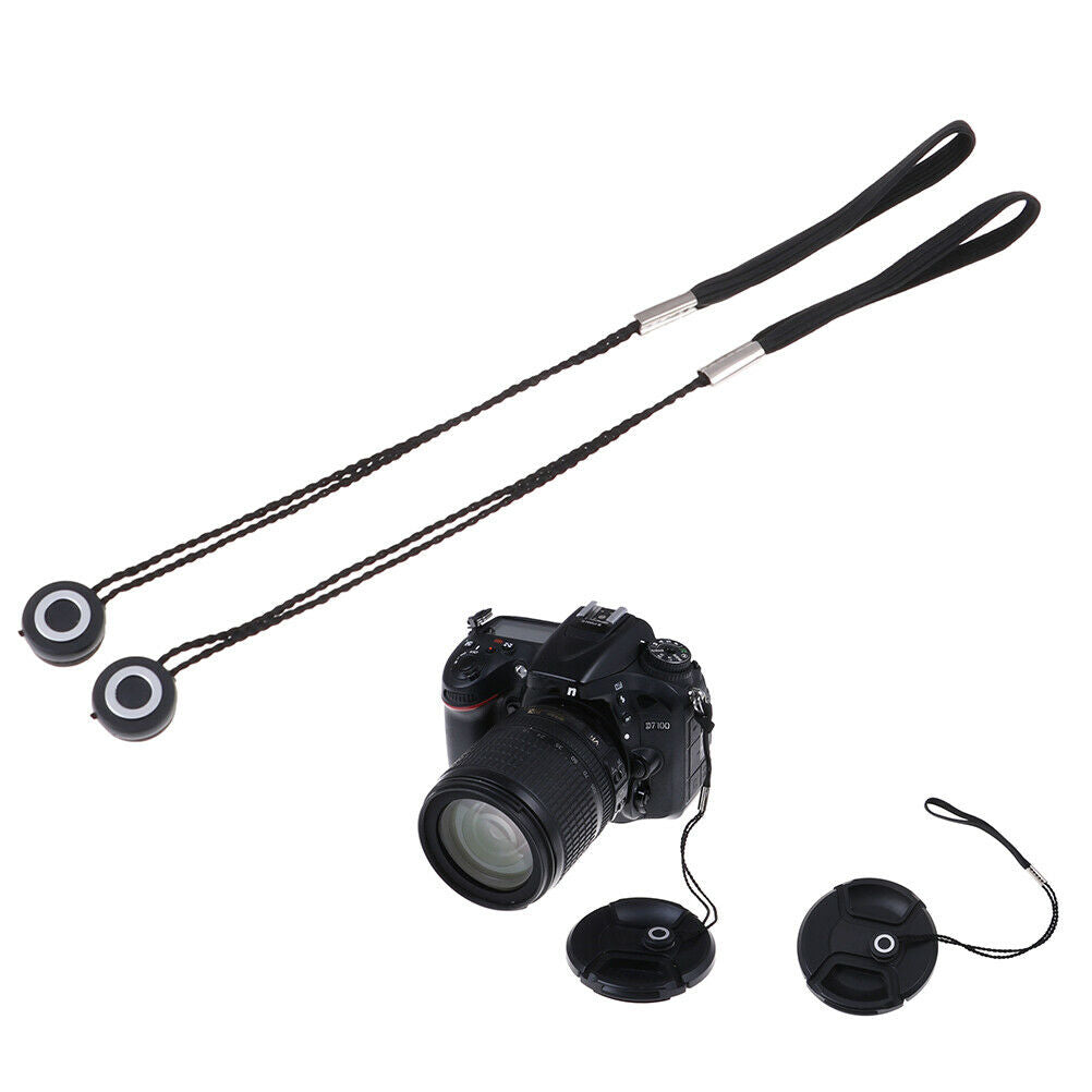 2Pcs Lens cover cap holder keeper string leash strap rope For camer JyJCAU  Tt