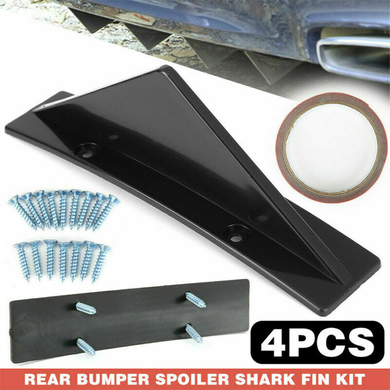 Universal Rear Bumper Diffuser Spoiler Lip Splitter Shark Fin Trim Covers 4x USA