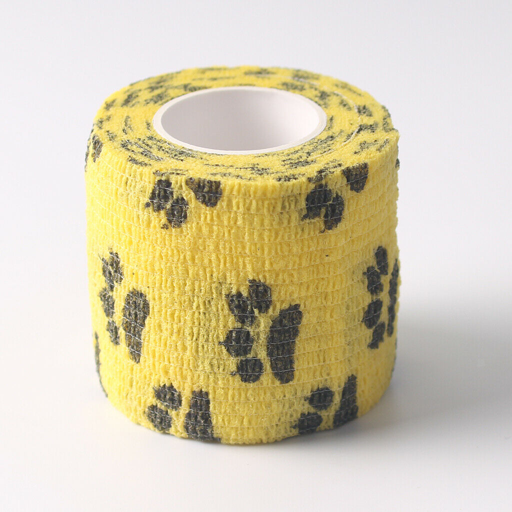 4 Rolls Vet Wrap Bulk, Bandage Wrap Vet Tape - 450cm Long and 5cm Wide -