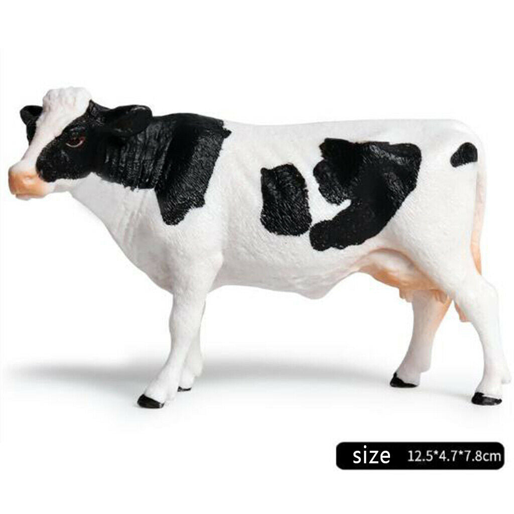 Set of 4 Realistic Cow Sculpture Farm Garden Decoration