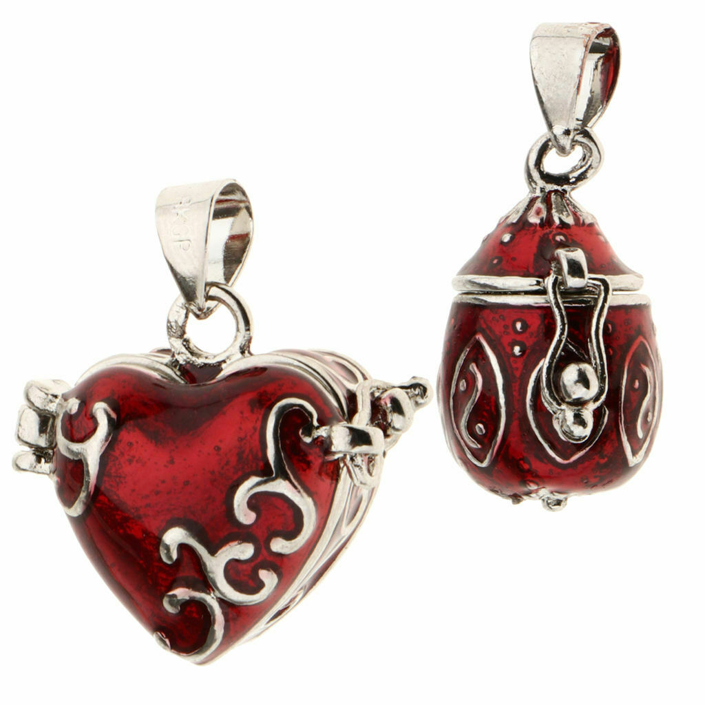 2x Heart Waterdrop Alloy Enamel Pet Urn Pendant Keepsake Memorial Jewelry
