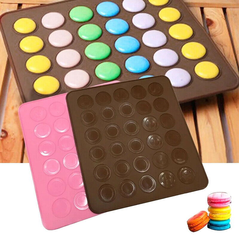 30 Cavity Silicone Pastry Cake Macaron Macaroon Oven Baking Mould Sheet M.l8