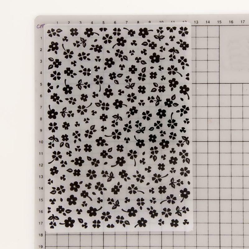 Clover Plastic Embossing Folder Stencil Template DIY Craft Making Scrapbooking