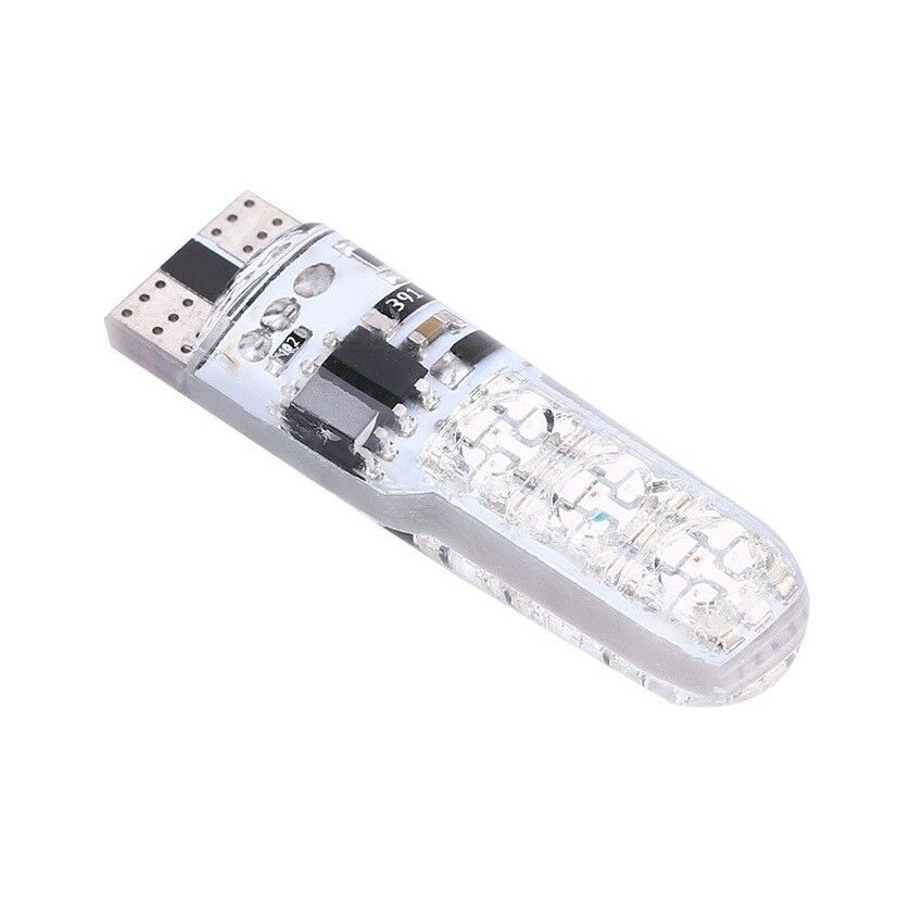4PCS T10 W5W 5050 SMD RGB LED Remote Control Multi Color Light Car Wedge Bulb