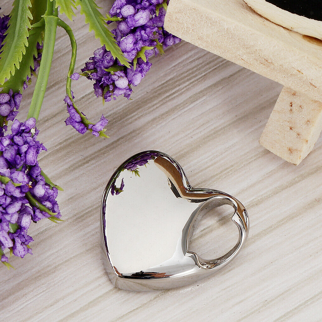 Glossy Memorial Urn Ash Cremation Charms Keepsake Stainless Steel Mini Heart